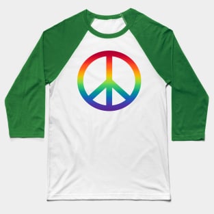 Pride Peace Sign Baseball T-Shirt